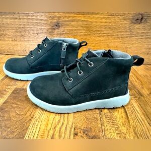 UGG Kids Black Boots with White Soles